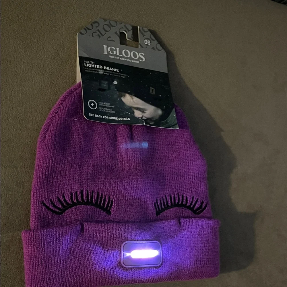 Igloo Youth Lighted Purple Beanie